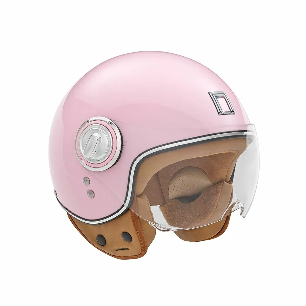 NOX casque jet vintage moto scooter IDOL rose brillant