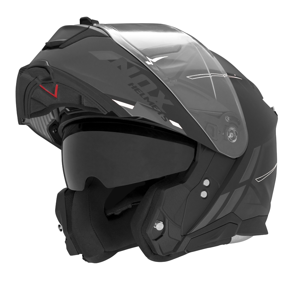 NOX casque modulable moto scooter N967 SYNCHRO noir mat  / blanc