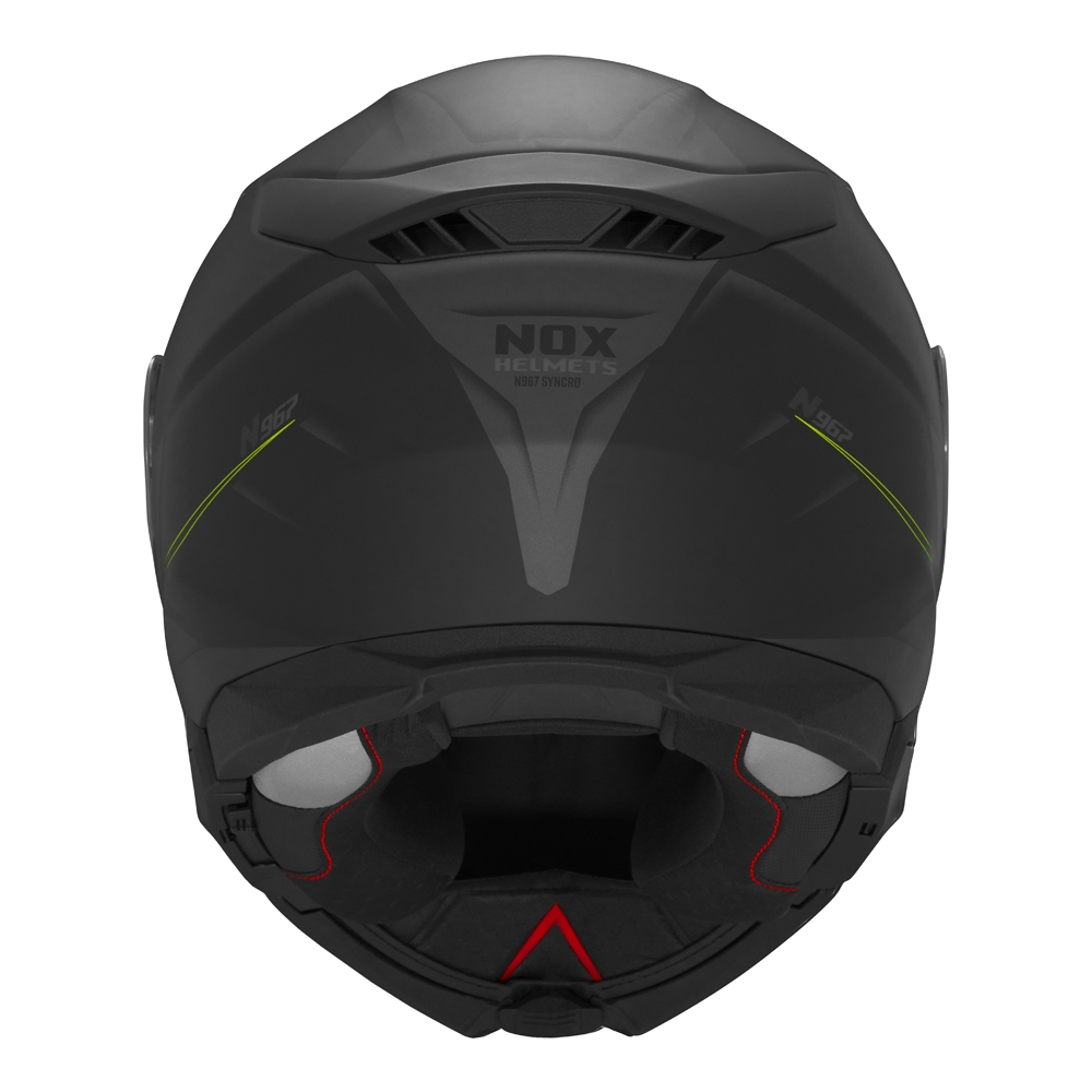NOX modular helmet moto scooter N967 SYNCHRO matt black / fluorescent yellow