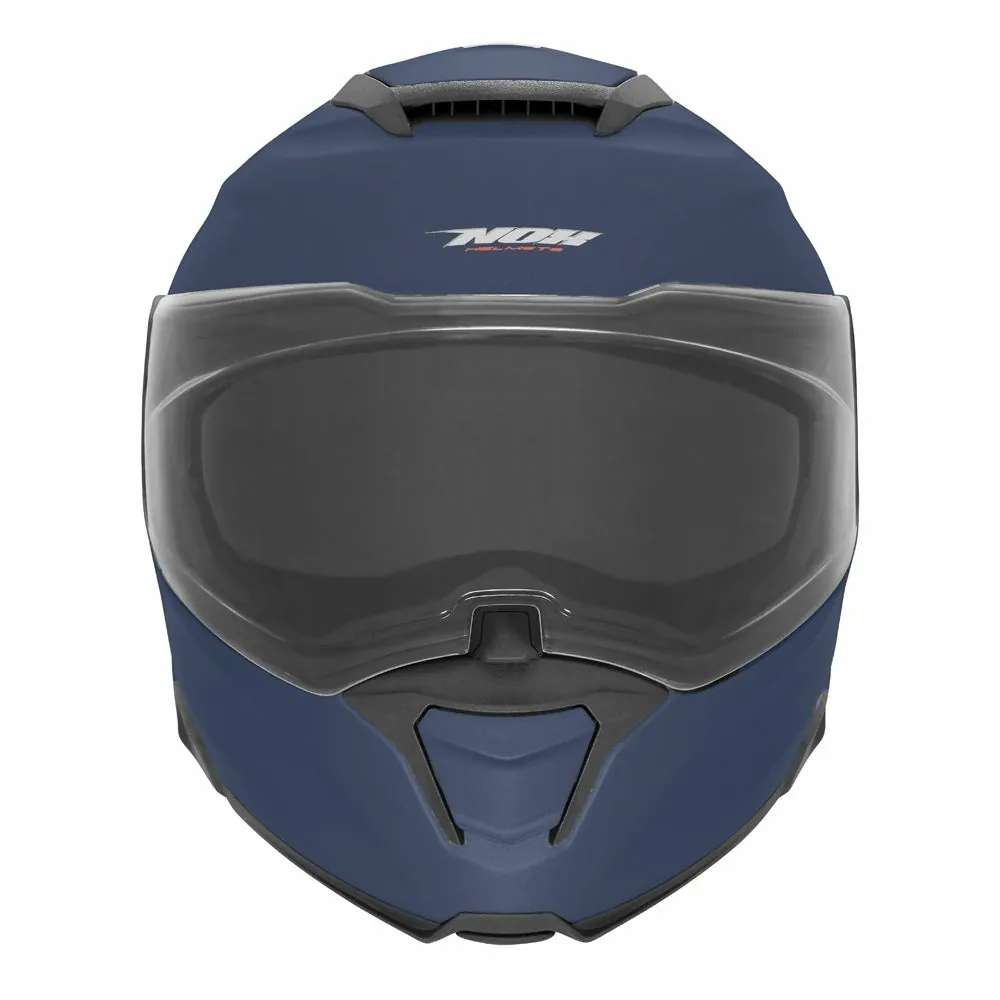 NOX casque modulable moto scooter N967 bleu métallisé