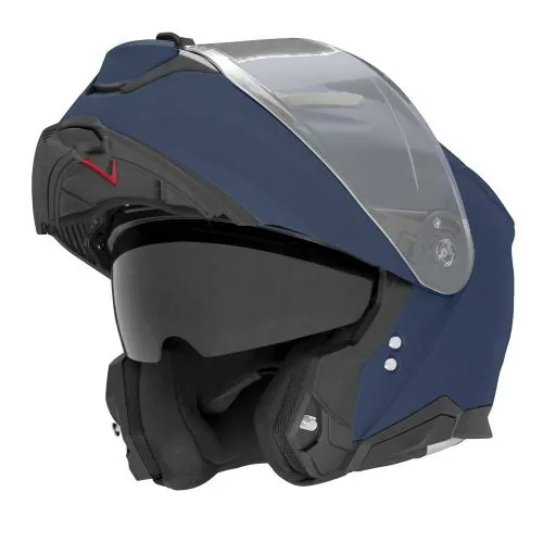NOX casque modulable moto scooter N967 bleu métallisé