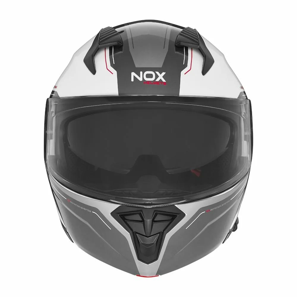 NOX casque modulable moto scooter N968 TOMAK blanc / rouge