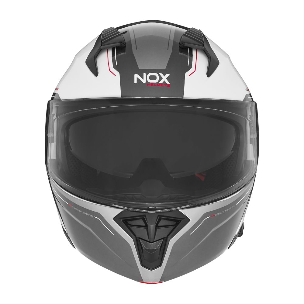 NOX modular helmet moto scooter N967 white / red