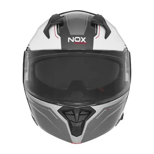 NOX casque modulable moto scooter N968 TOMAK blanc / rouge