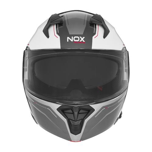 NOX modular helmet moto scooter N967 white / red