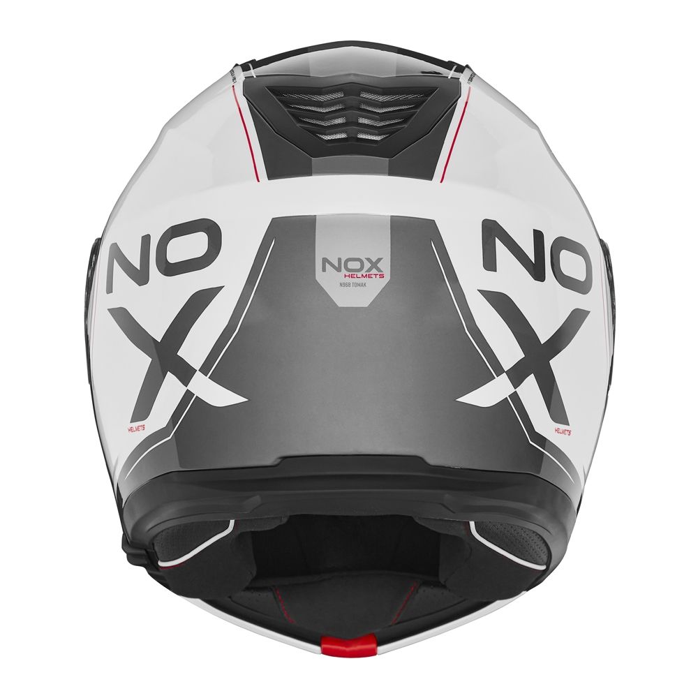 NOX casque modulable moto scooter N968 TOMAK blanc / rouge