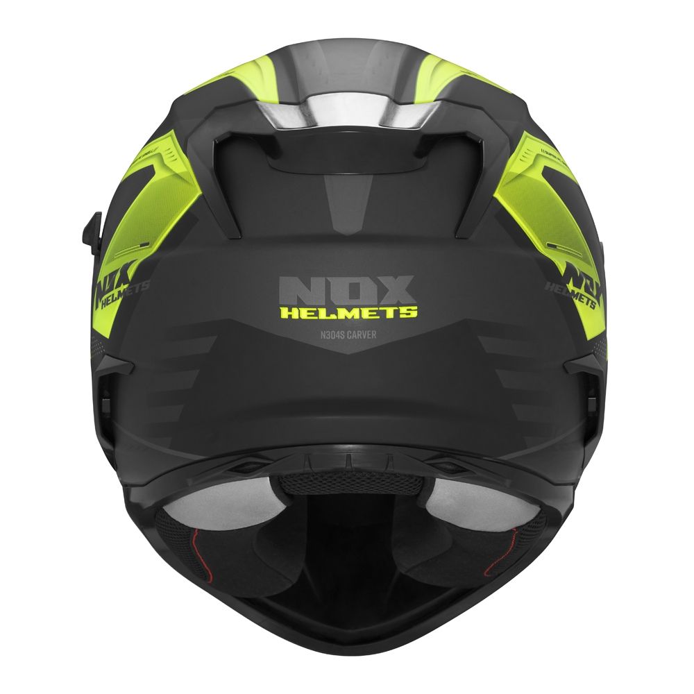 NOX casque intégral moto scooter N304S CARVER noir mat / jaune