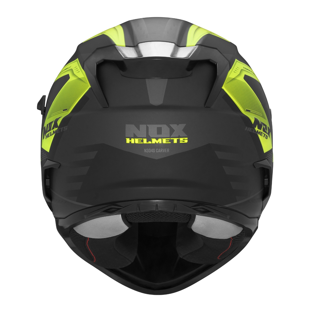 NOX full face helmet moto scooter N304S CARVER matt black / yellow