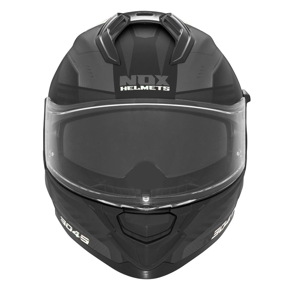 NOX casque intégral moto scooter N304S CARVER noir mat / blanc