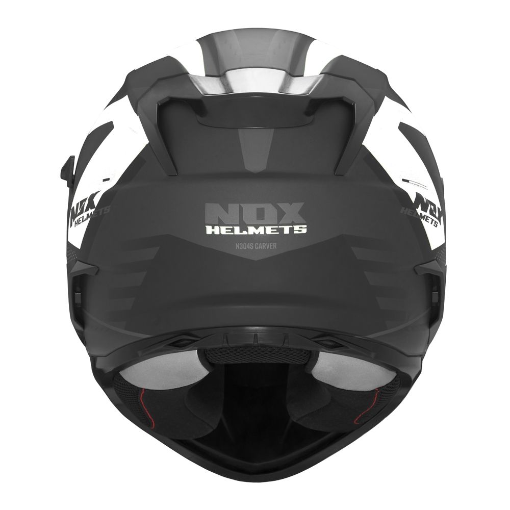 NOX full face helmet moto scooter N304S CARVER matt black / white