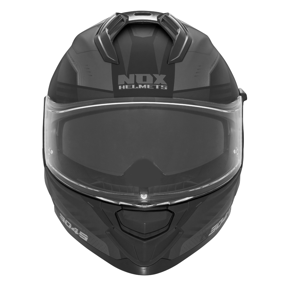 NOX casque intégral moto scooter N304S CARVER noir mat / titane