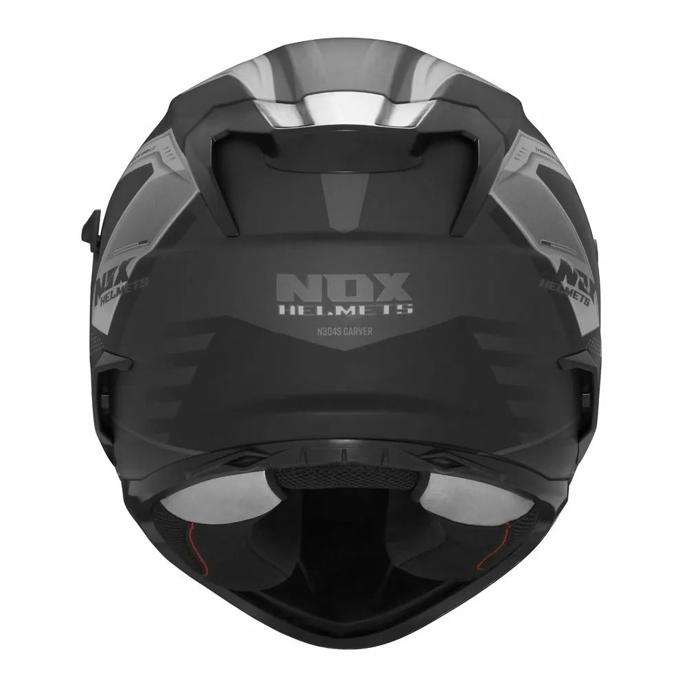 NOX casque intégral moto scooter N304S CARVER noir mat / titane