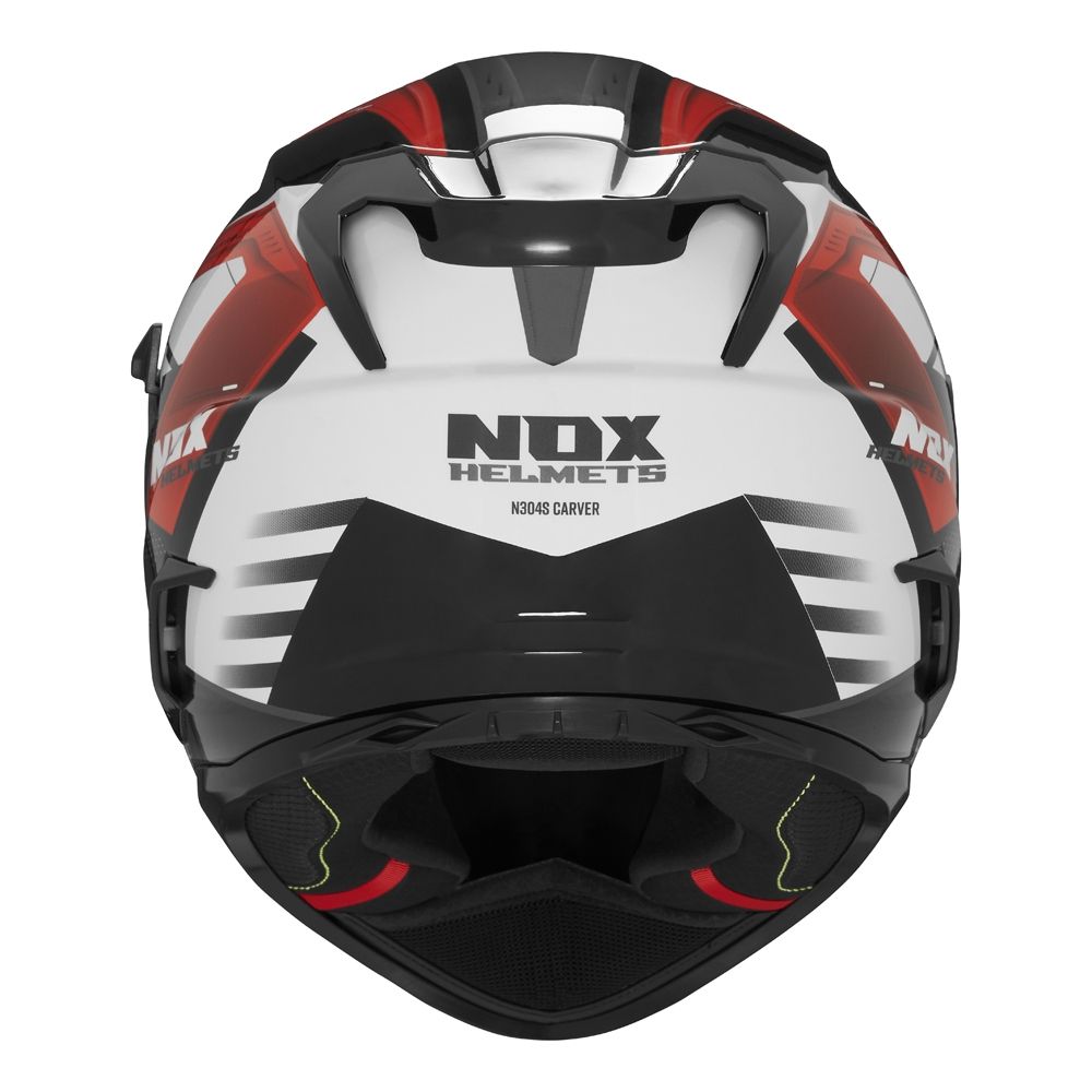 NOX casque intégral moto scooter N304S CARVER blanc / rouge