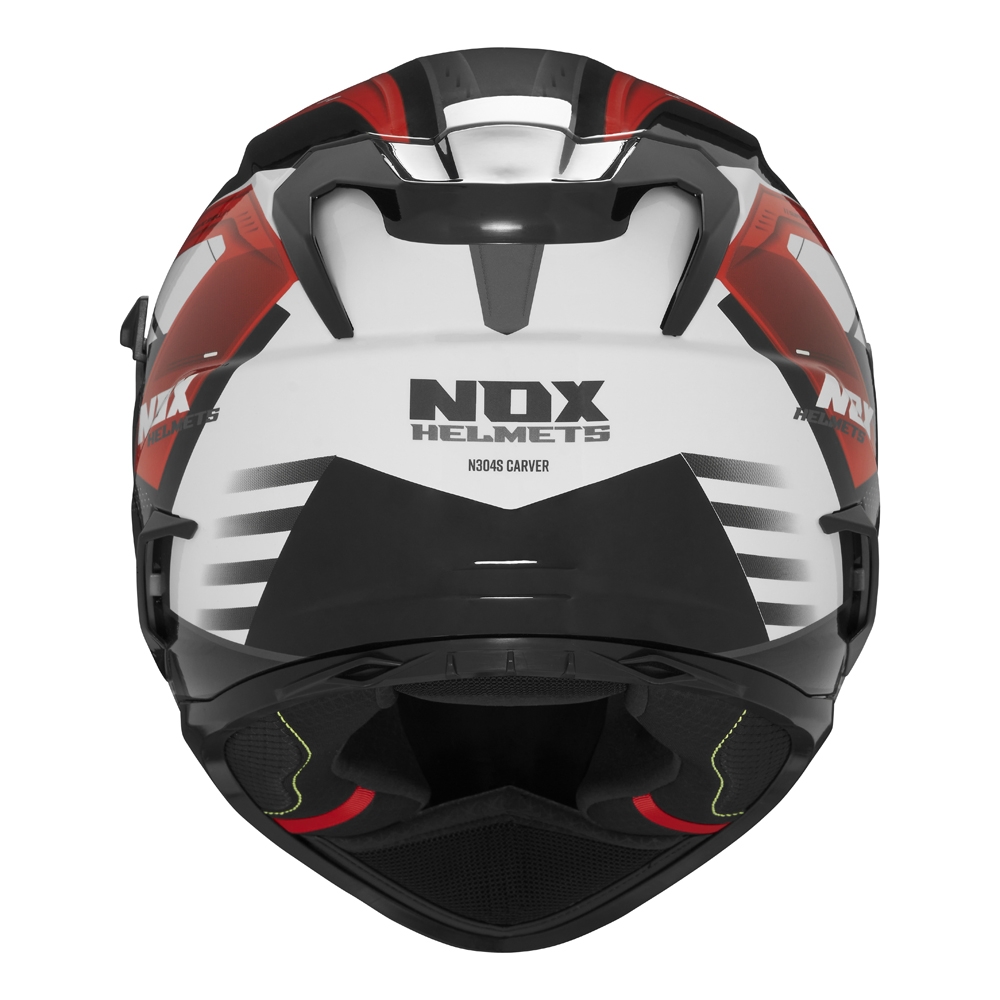 NOX full face helmet moto scooter N304S CARVER white / red