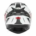 NOX full face helmet moto scooter N401 XENO white / red