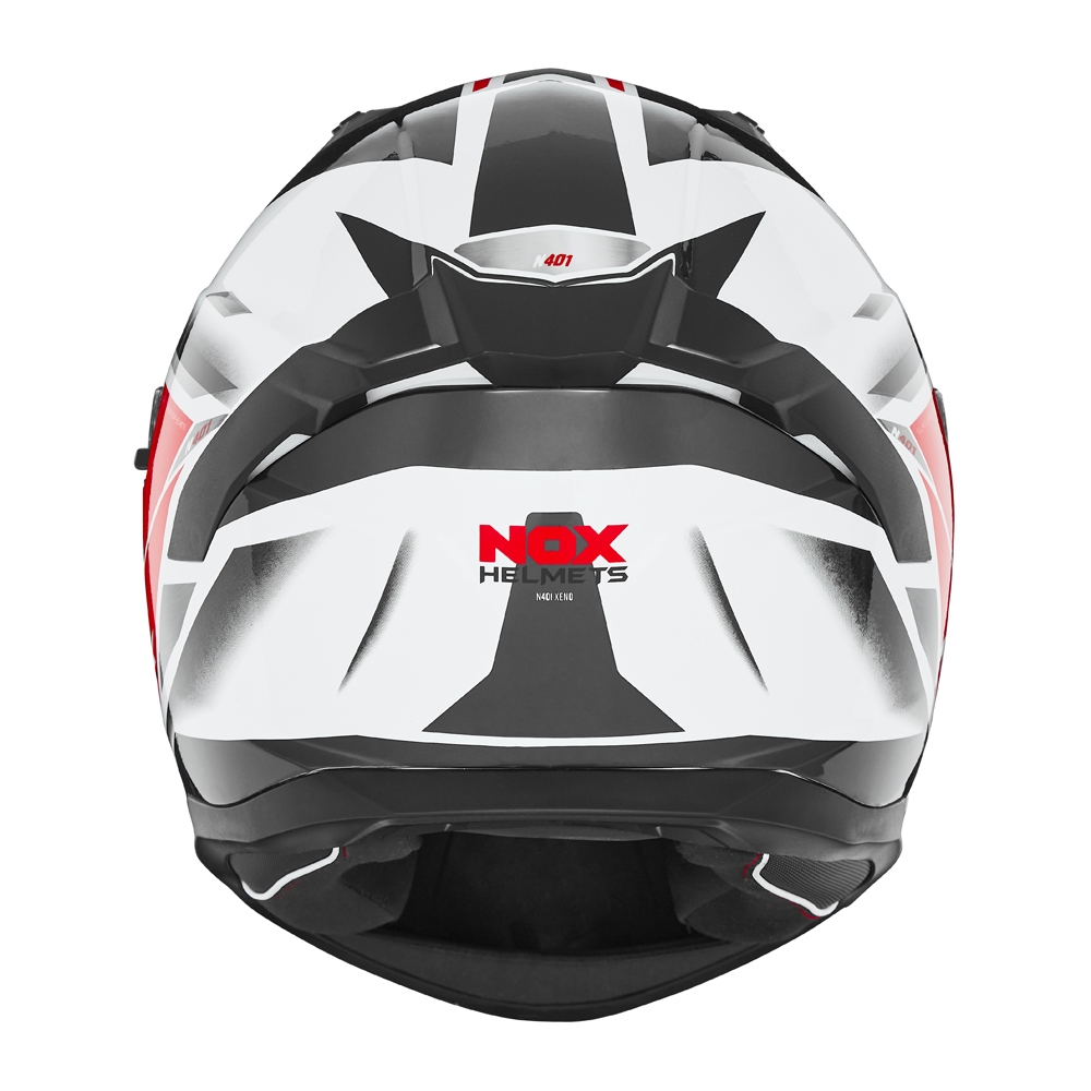NOX casque intégral moto scooter N401 XENO blanc / rouge