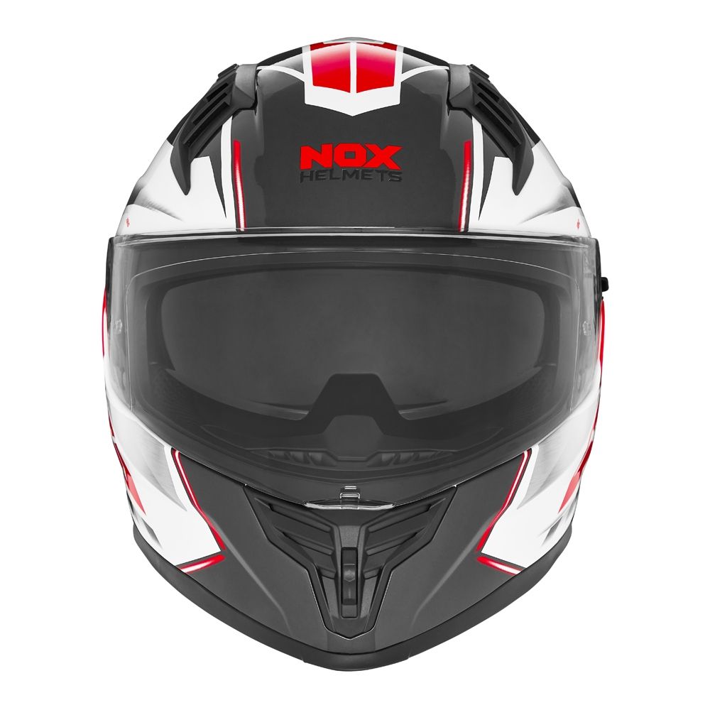 NOX casque intégral moto scooter N401 XENO blanc / rouge