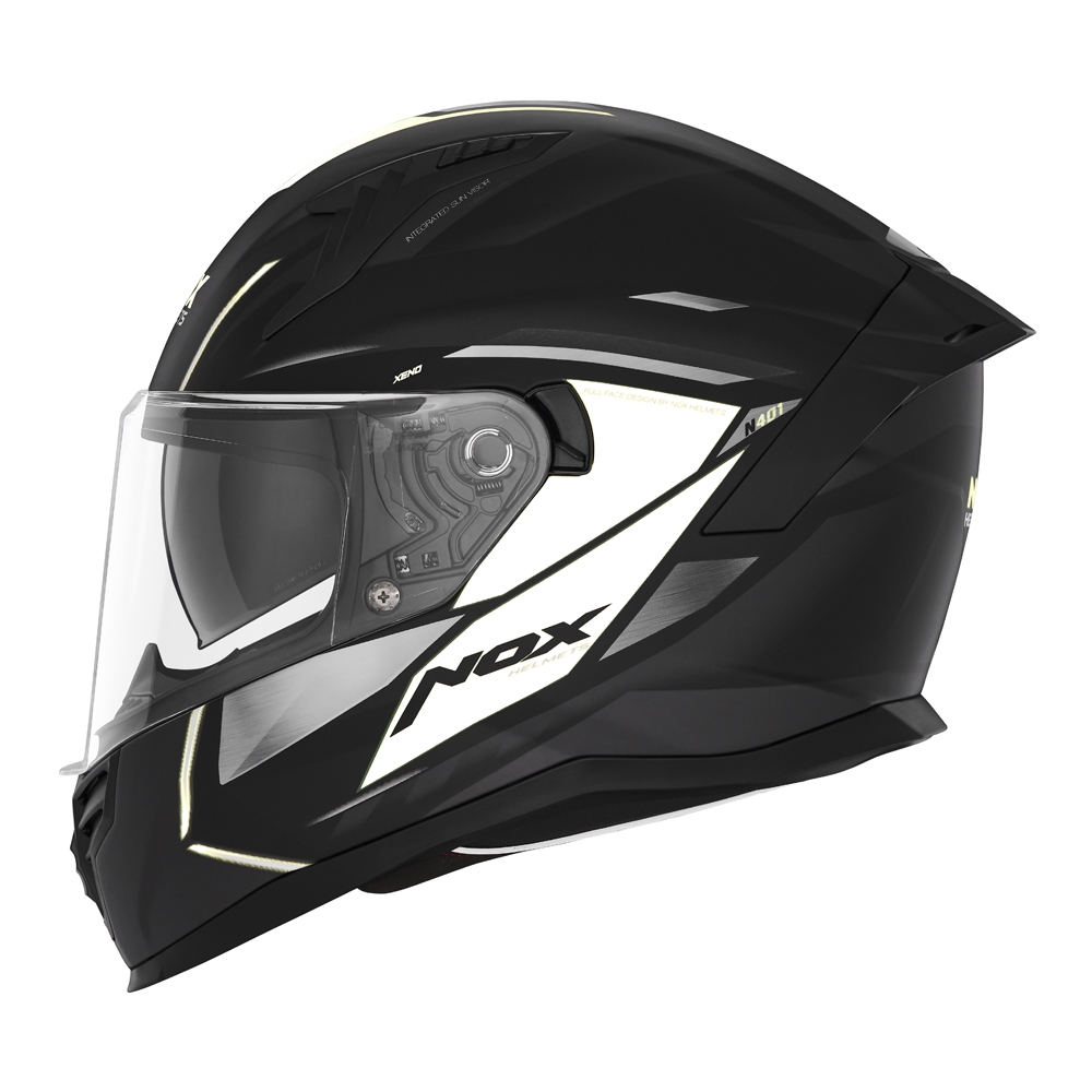 NOX full face helmet moto scooter N401 XENO matt black / white
