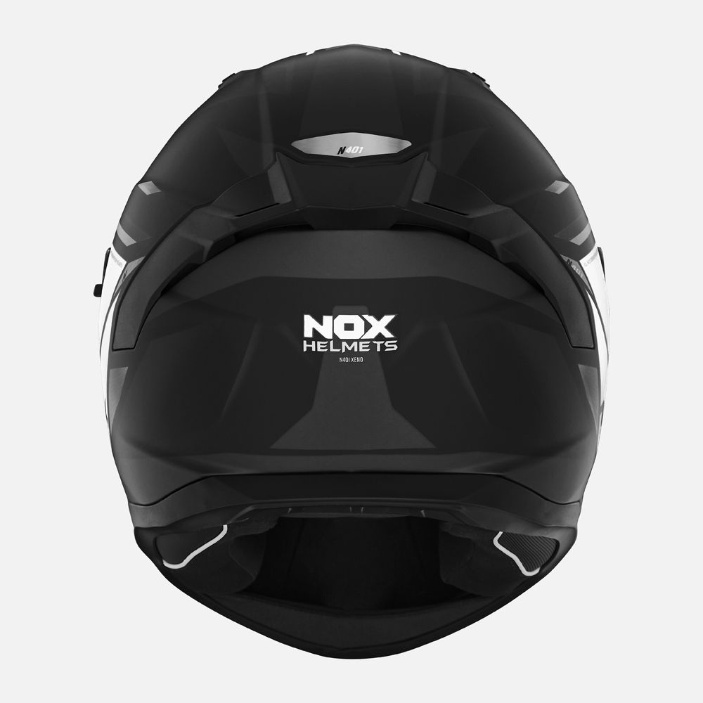 NOX casque intégral moto scooter N401 XENO noir mat / blanc