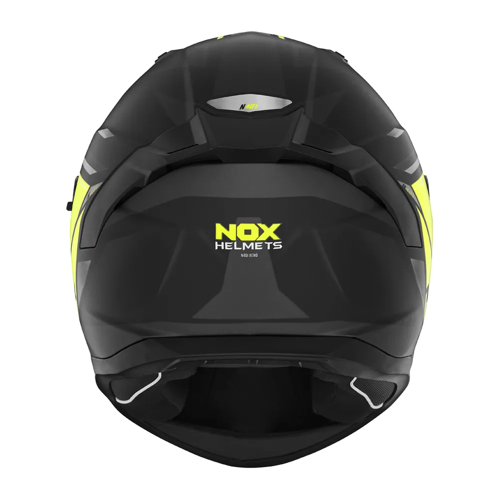 NOX casque intégral moto scooter N401 XENO noir mat / blanc