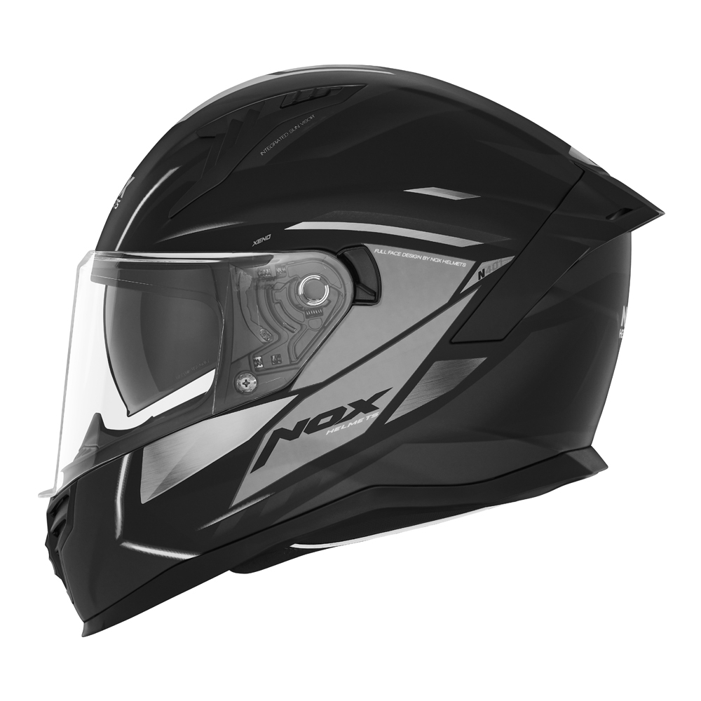 NOX full face helmet moto scooter N401 XENO matt black / titanium