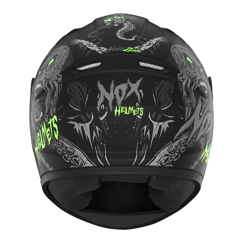 NOX full face helmet moto scooter N401 XENO matt black / green