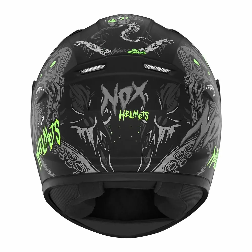 NOX full face helmet moto scooter N401 XENO matt black / green