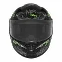 NOX casque intégral moto scooter N401 ZUMBI noir mat / vert