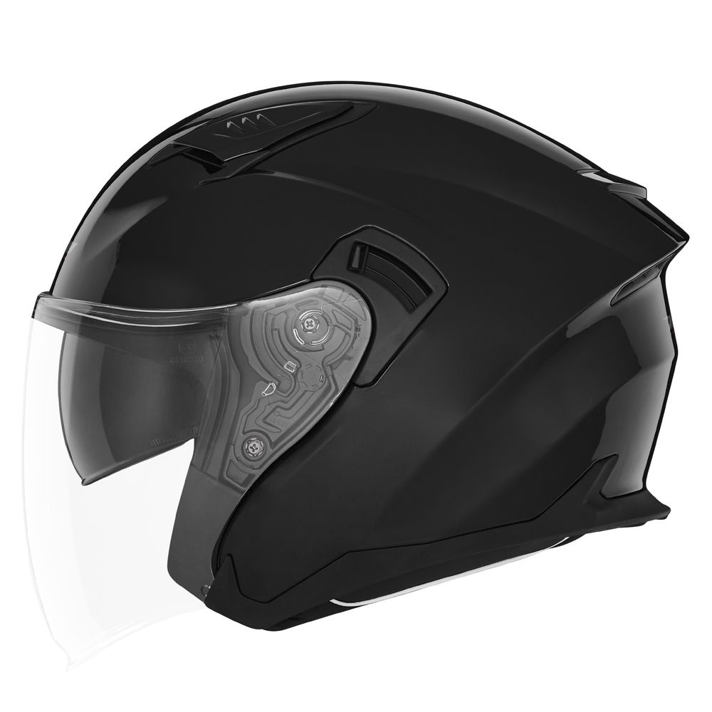 NOX casque jet moto scooter N130 noir brillant