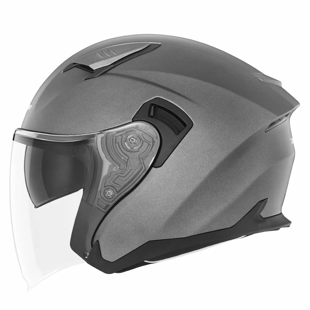 NOX casque jet moto scooter N130 titane mat