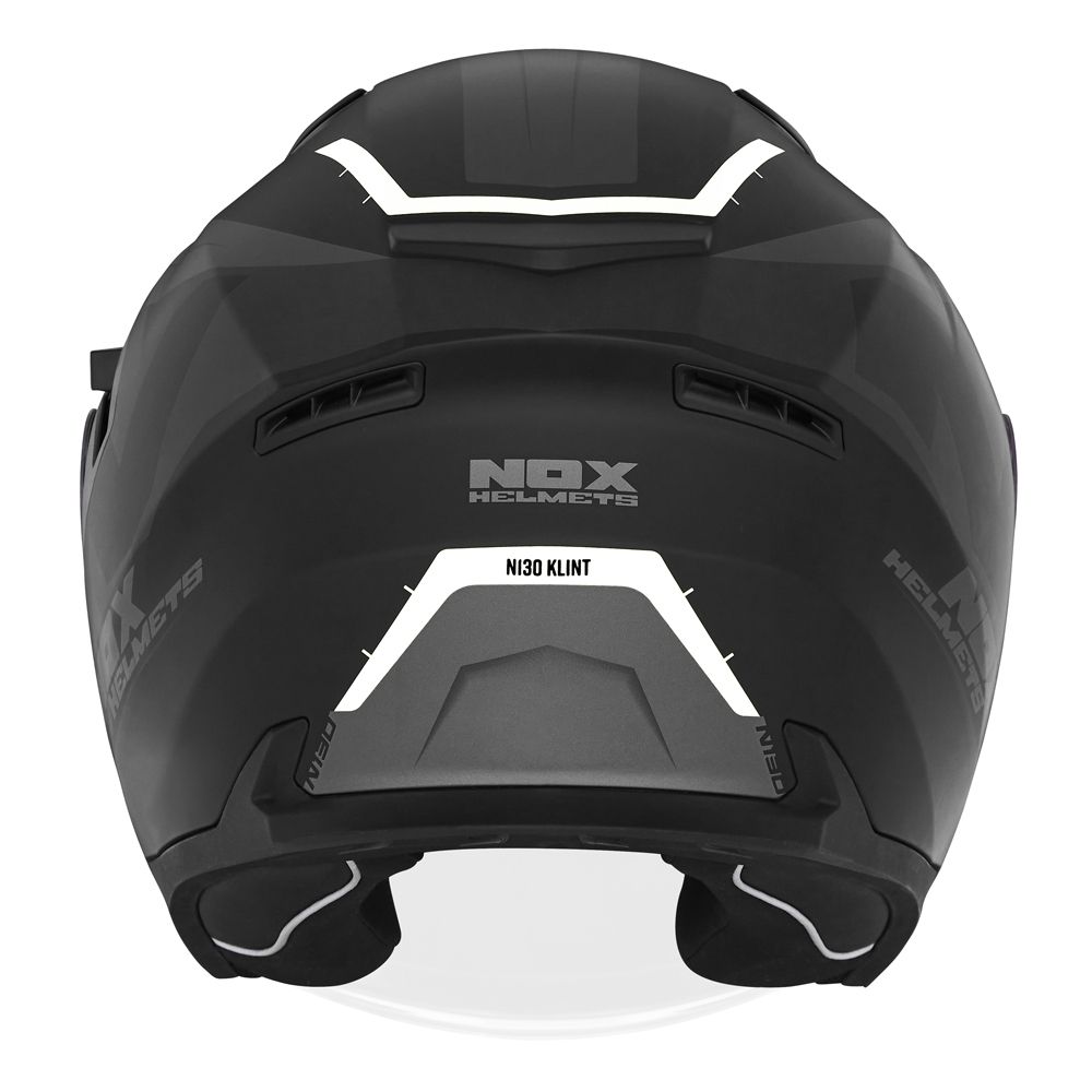 NOX casque jet moto scooter N130 KLINT noir mat / blanc