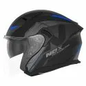 NOX jet helmet moto scooter N130 KLINT matt black / blue