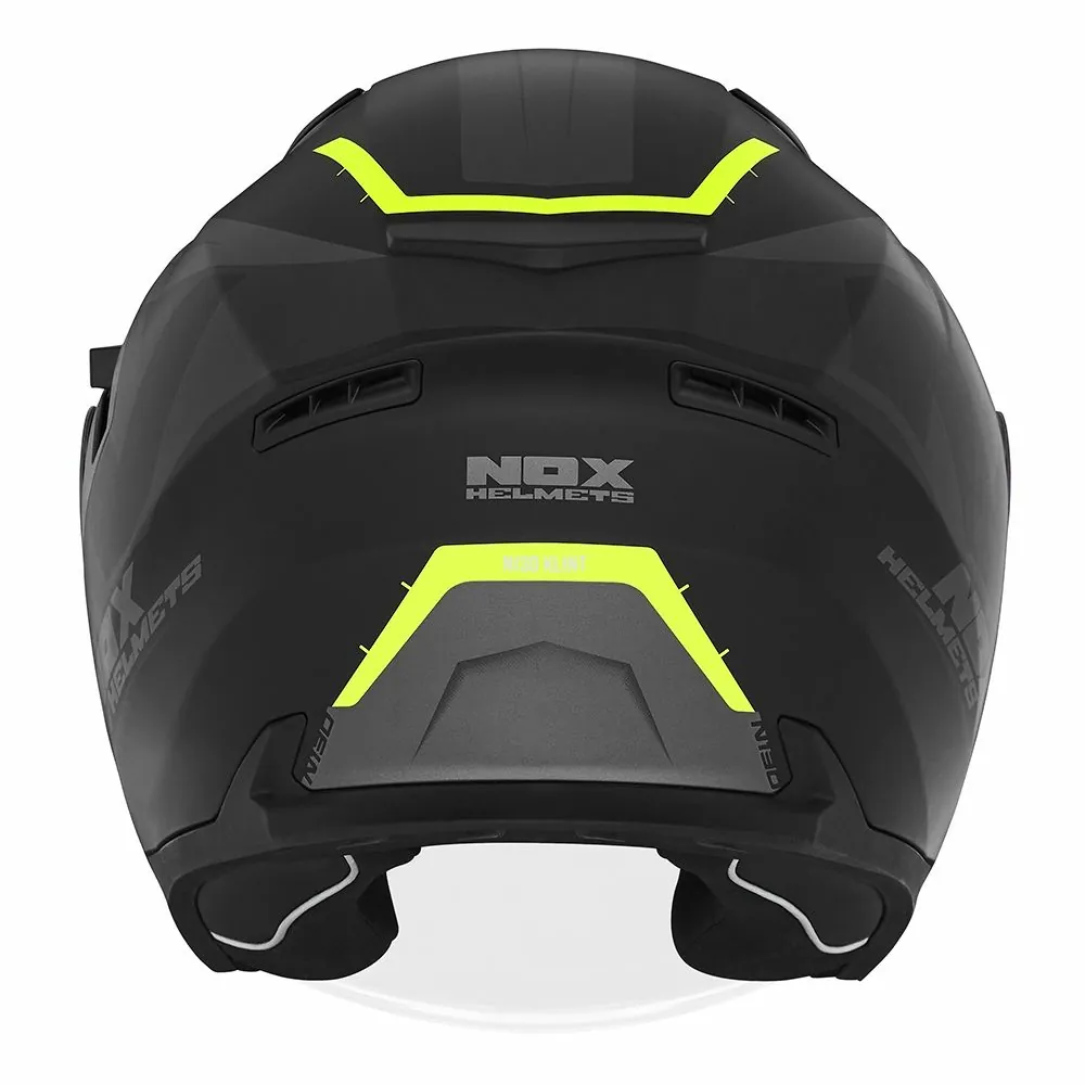 NOX jet helmet moto scooter N130 KLINT matt black / yellow