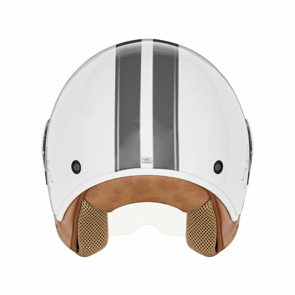 NOX jet helmet moto scooter N210 EVO white / grey