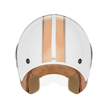 NOX jet helmet moto scooter N210 EVO white / pastel orange
