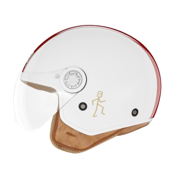 NOX jet helmet moto scooter N210 EVO white / red