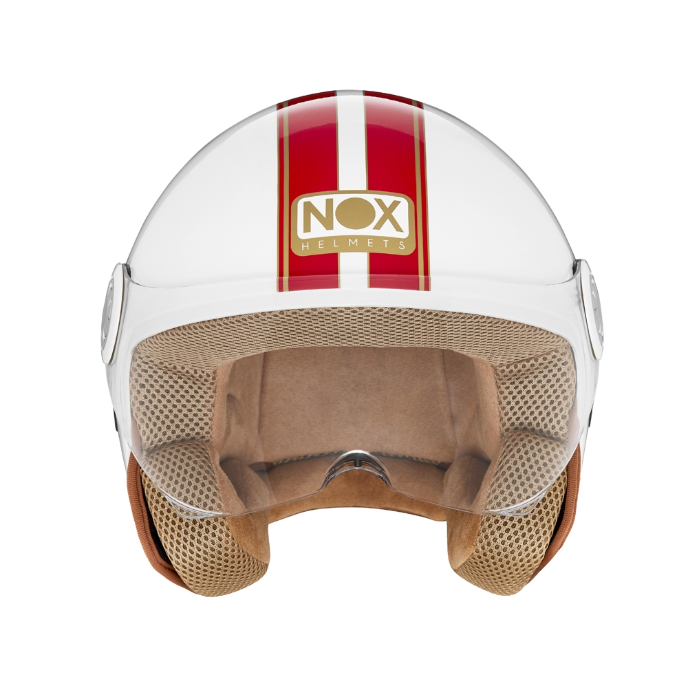 NOX casque jet moto scooter N210 EVO blanc / rouge