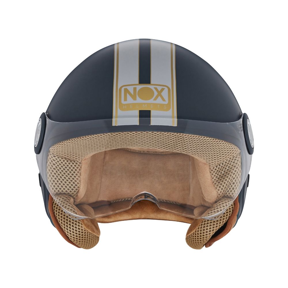 NOX jet helmet moto scooter N210 EVO matt blue / nardo gray