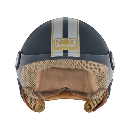 NOX jet helmet moto scooter N210 EVO matt blue / nardo gray