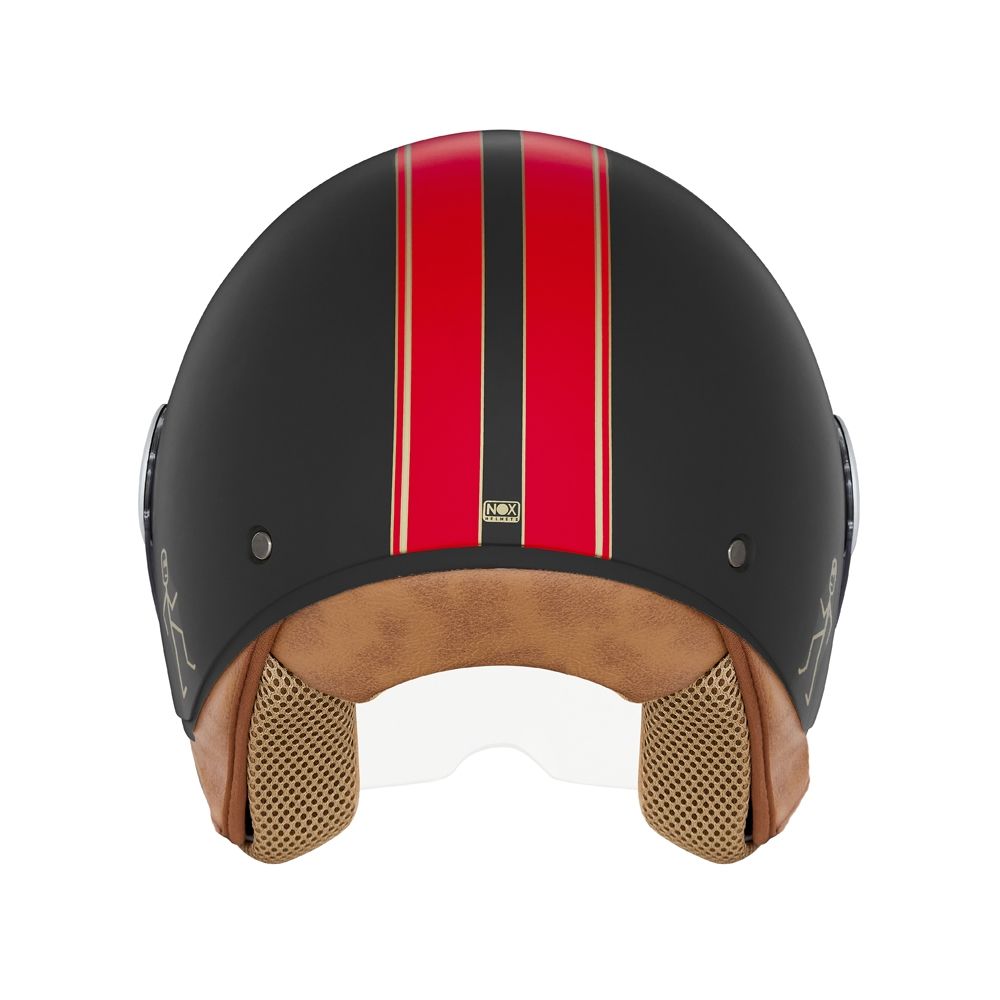 NOX jet helmet moto scooter N210 EVO matt black / red