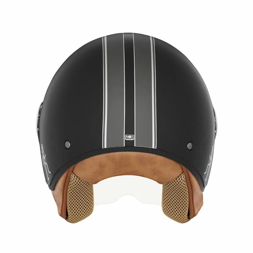 NOX casque jet moto scooter N210 EVO noir mat / titane