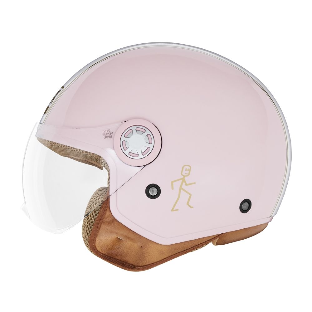 NOX jet helmet moto scooter N210 EVO pastel pink / white