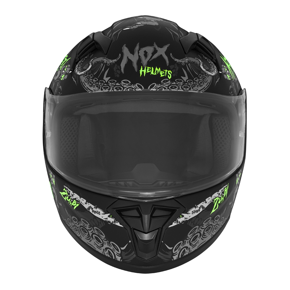 NOX full face child helmet moto scooter N731 ZUMBI matt black / red