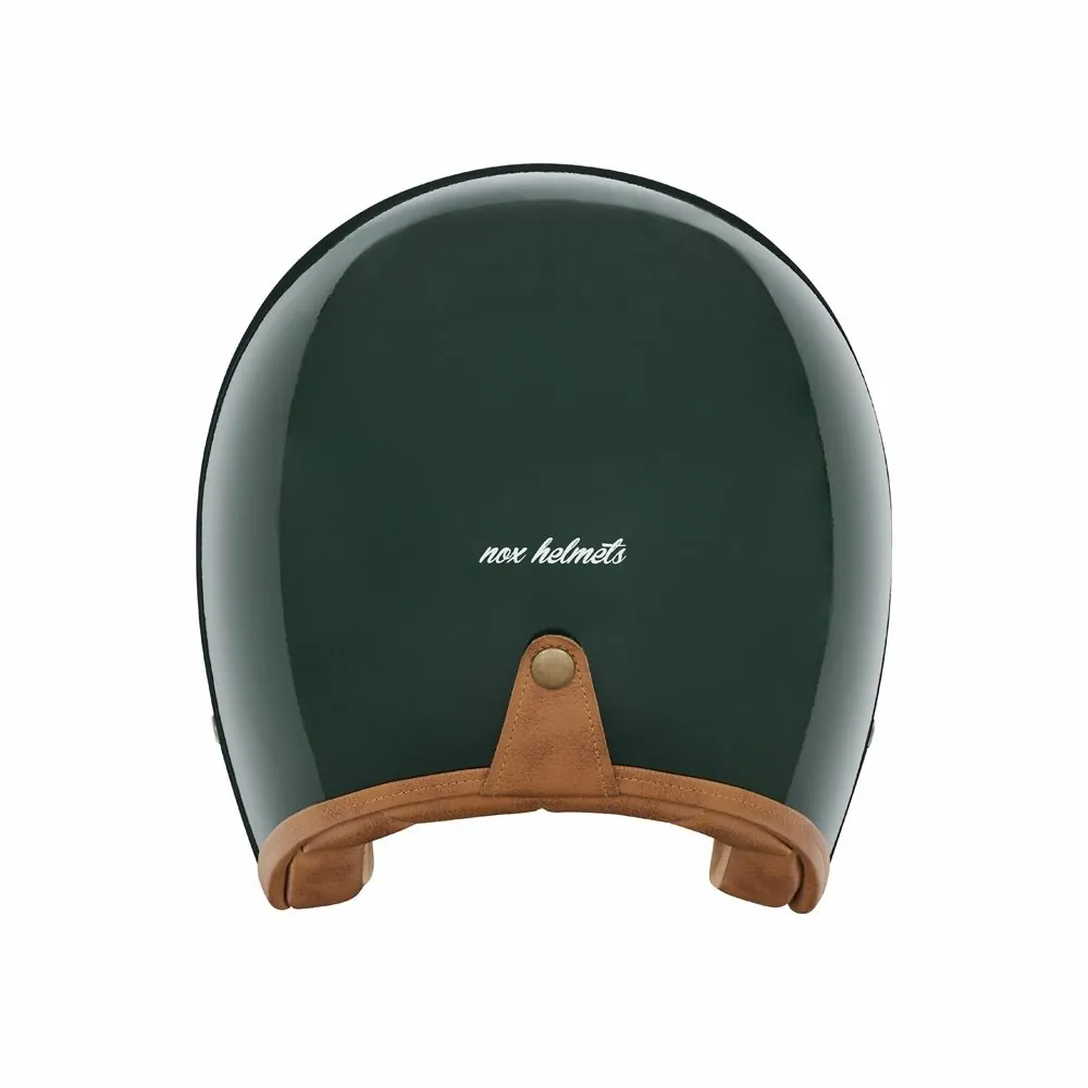 NOX casque jet moto scooter N243 vert anglais