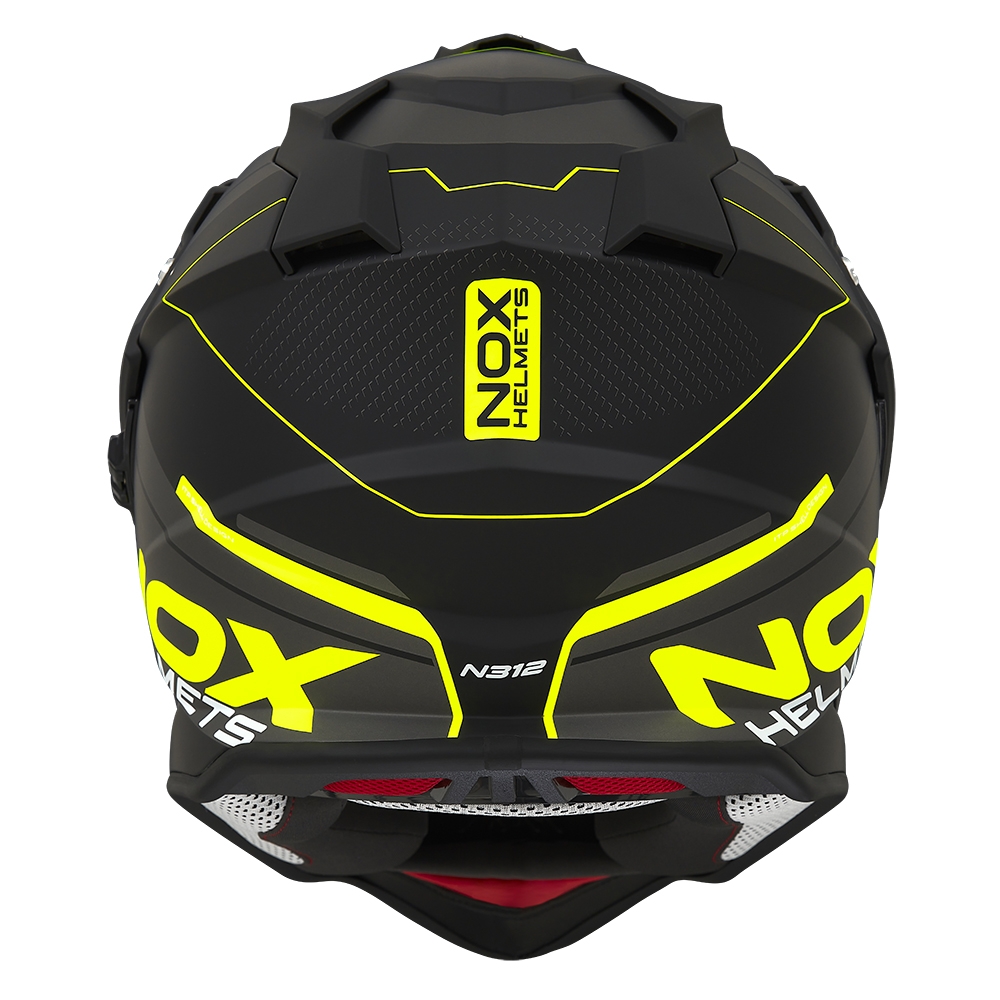 NOX motorcycle cross helmet N312 DRONE matt black / yellow
