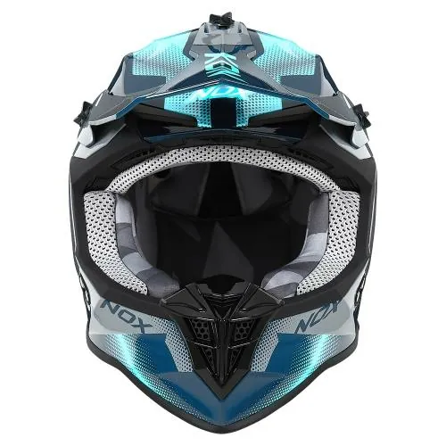 NOX motorcycle cross helmet N633 FUSION gray nardo / iridium pink
