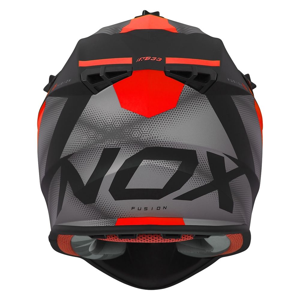 NOX motorcycle cross helmet N633 FUSION matt black / red