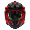 NOX motorcycle cross helmet N633 FUSION matt black / red