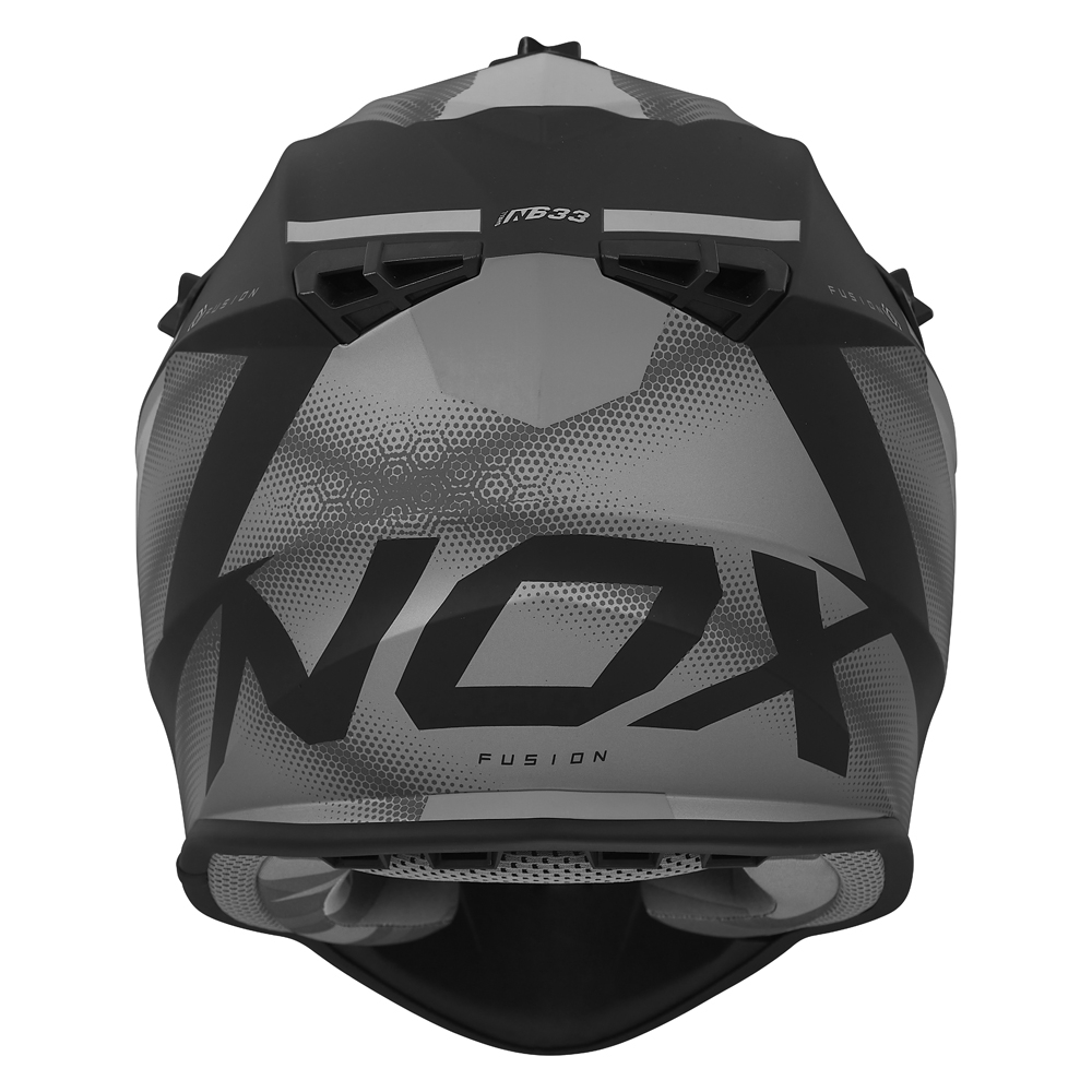 NOX casque cross moto N633 FUSION noir mat / titane