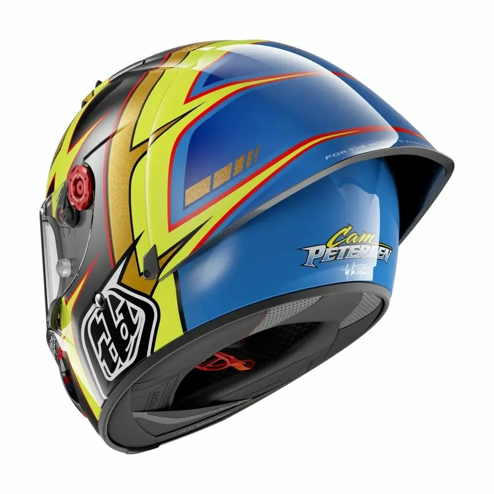 SHARK casque moto intégral RACE-R PRO GP-06 REPLICA CAM PETERSEN anthracite / jaune / bleu